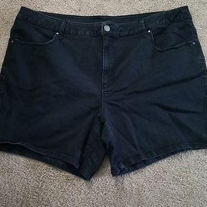 Black jean shorts